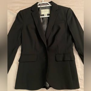 Banana Republic 95% Wool Black Blazer 0P Petite